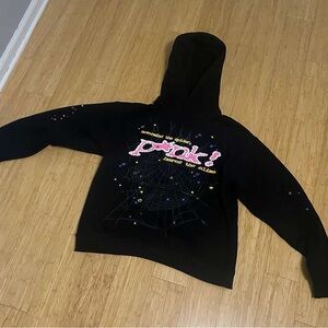 Sp5der hoodie Pink worn once